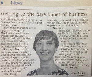 Bare Bones Marketing in Middlewich Guardian