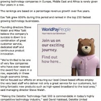 PR Coverage by Bare Bones Marketing for Eze-Talk on Deloitte Award Crewe Chronicle