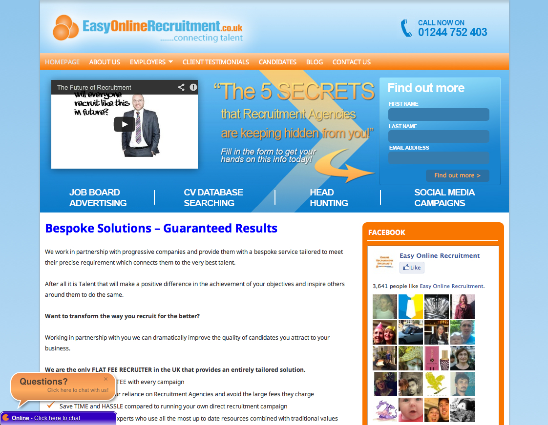 Monthly Support for Easy Online Recruitment by Bare Bones Marketing