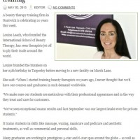 PR Coverage by Bare Bones Marketing for ISOBT in The Nantwich News