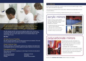 Safety Mirror Direct Mail Leaflet for CS Mirrors by Bare Bones Marketing